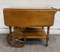 Vintage Ethan Allen Baumritter Solid Maple Drop Leaf Tea Cart