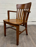 Antique Arts & Crafts Mission Quarter Sawn Oak Library Chair Armchair