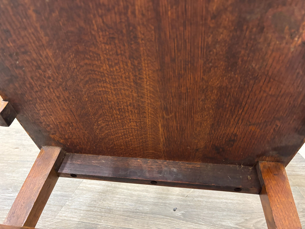 Antique Arts & Crafts Mission Quarter Sawn Oak Library Chair Armchair