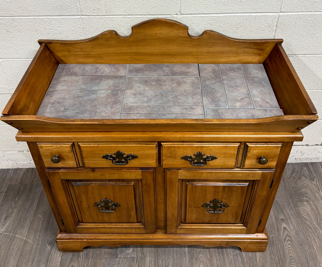 Vintage Garrison Furniture Company Early American Colonial Revival Dry Sink