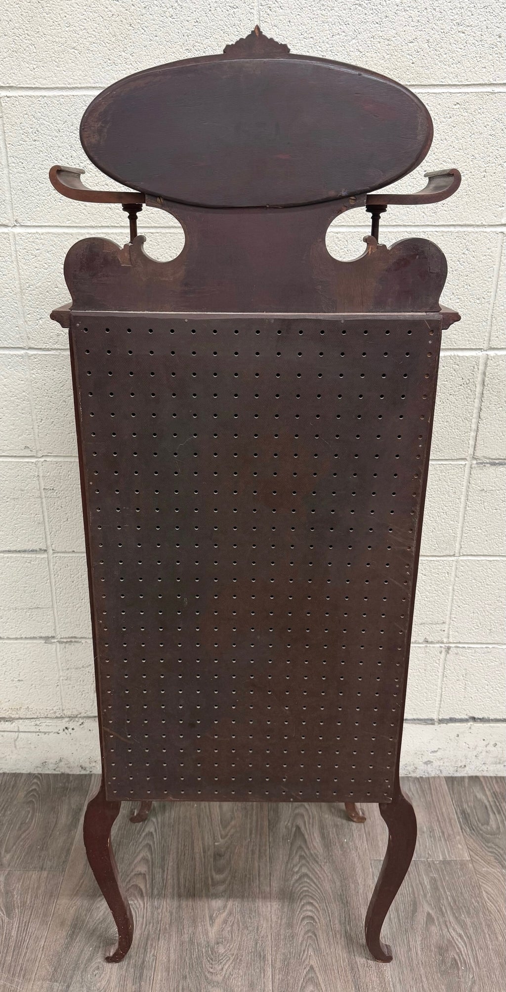 Antique Victorian Rococo Revival Mahogany Music Cabinet