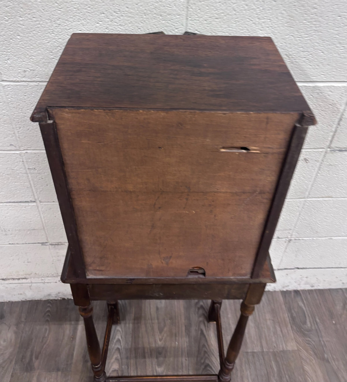 Antique c. 1920 Tudor Revival Walnut Silver / Jewelry / Collector Cabinet