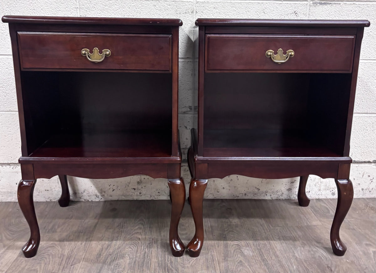 Vintage Bombay Company Nightstands Side Tables - Matching Pair