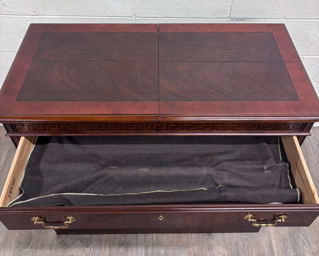 Vintage Drexel Mahogany Expandable Server Cabinet Buffet Dry Bar Liquor Cabinet
