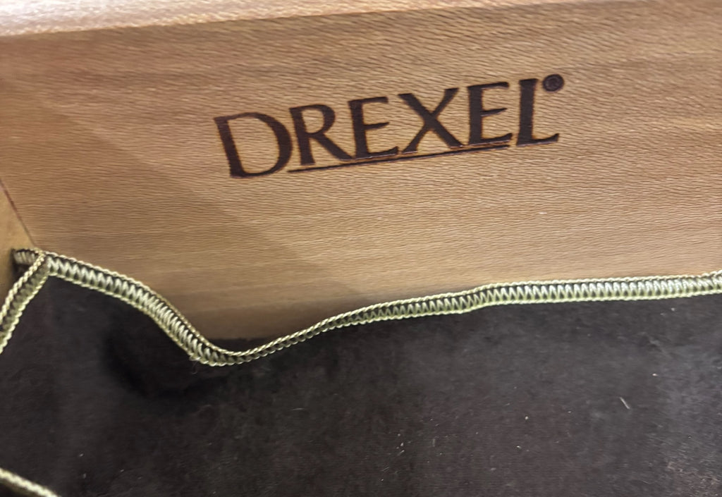 Vintage Drexel Mahogany Expandable Server Cabinet Buffet Dry Bar Liquor Cabinet