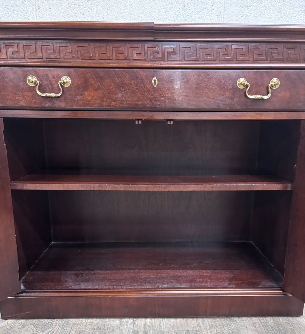 Vintage Drexel Mahogany Expandable Server Cabinet Buffet Dry Bar Liquor Cabinet