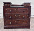 Antique Late 1800s Victorian Walnut Marble Inset Dresser