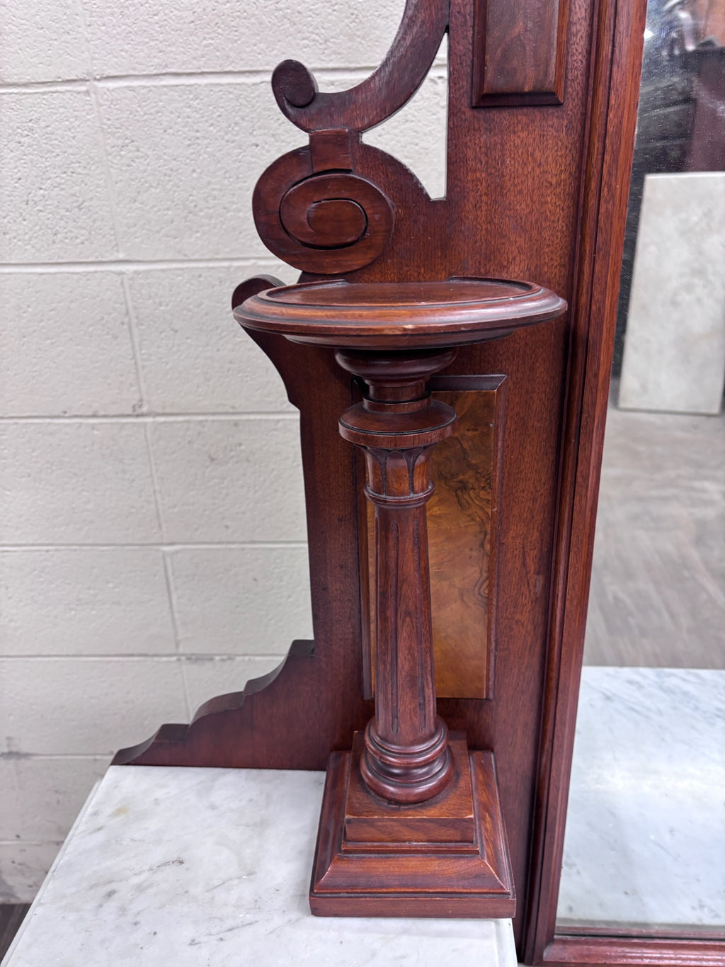 Antique 1800s Victorian Eastlake Walnut Dressing Stand Dresser Bedroom Vanity