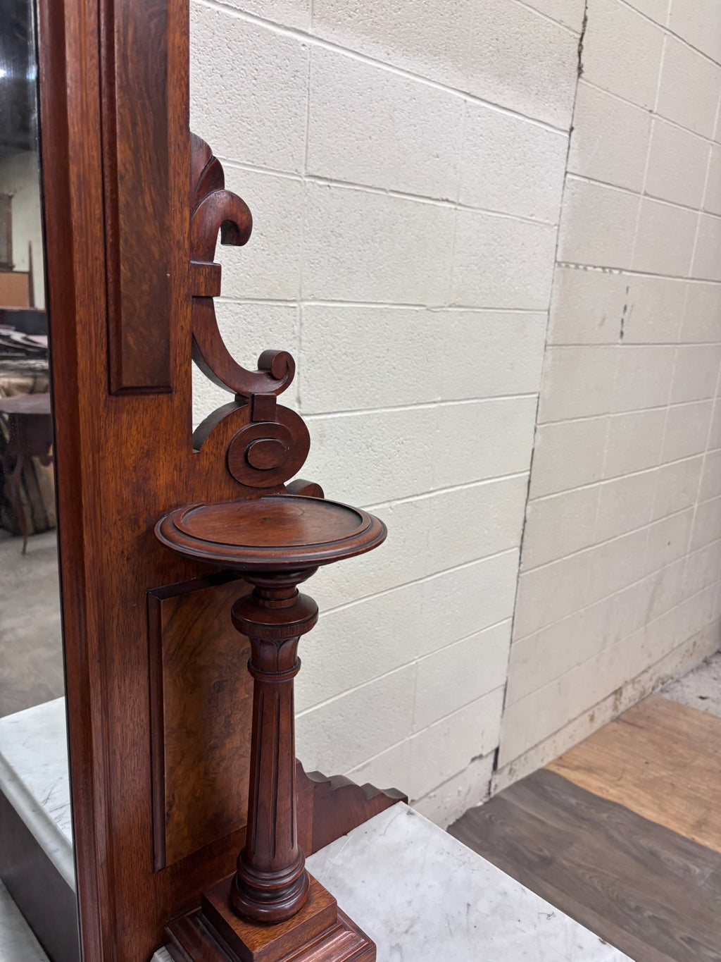 Antique 1800s Victorian Eastlake Walnut Dressing Stand Dresser Bedroom Vanity