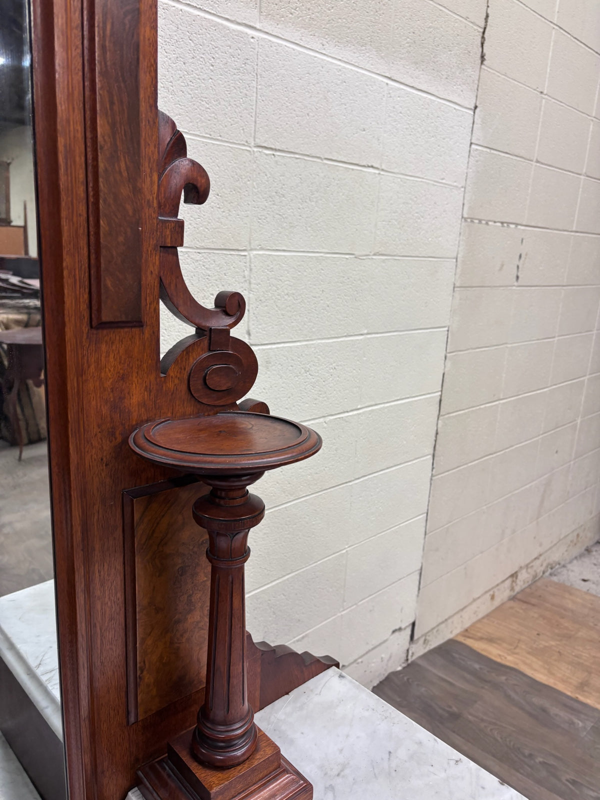 Antique 1800s Victorian Eastlake Walnut Dressing Stand Dresser Bedroom Vanity