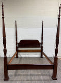 Vintage Queen Size Carved Four Poster Rice Bed