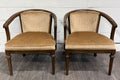 Vintage Shelby Williams Barrel Back Lounge Chairs Tub Chairs Armchairs - Pair