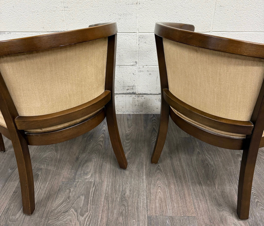Vintage Shelby Williams Barrel Back Lounge Chairs Tub Chairs Armchairs - Pair