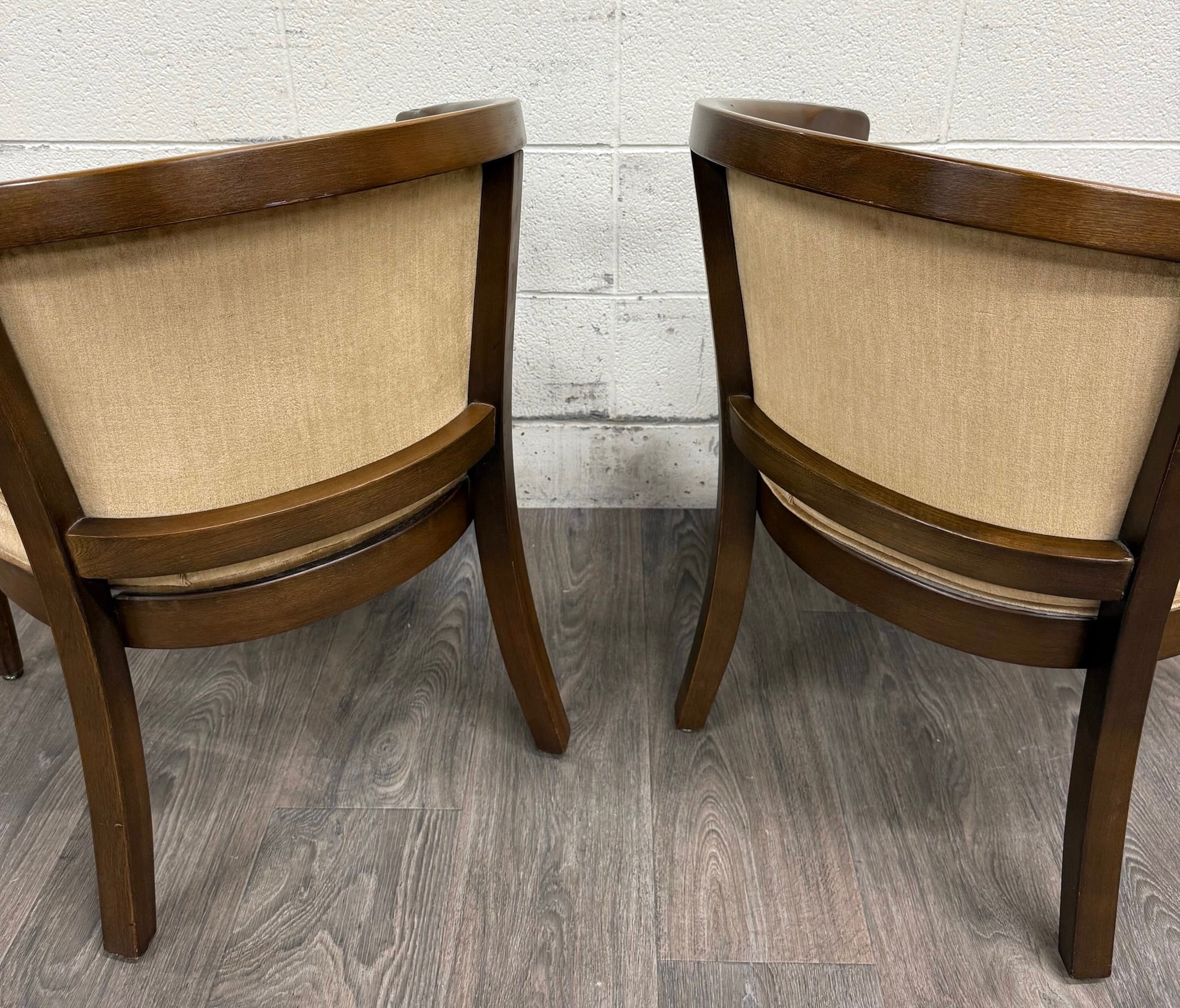 Vintage Shelby Williams Barrel Back Lounge Chairs Tub Chairs Armchairs - Pair