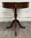 Vintage Imperial Furniture All Mahogany Drum Table End Table Lamp Table