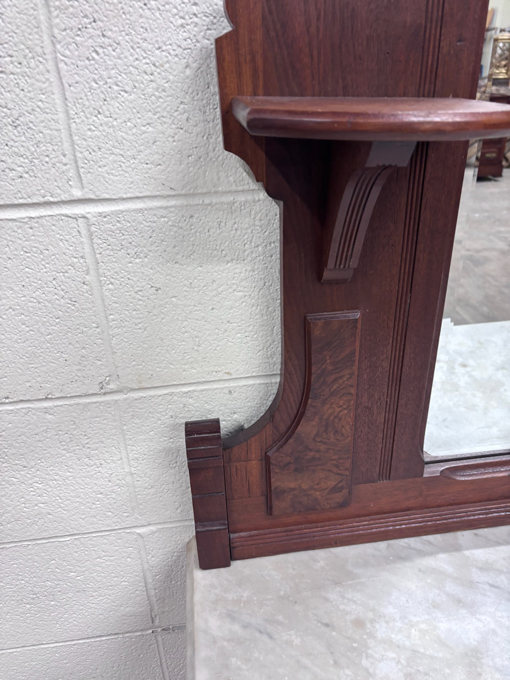 Antique Late 1800s Victorian Eastlake Marble Top Walnut Dresser