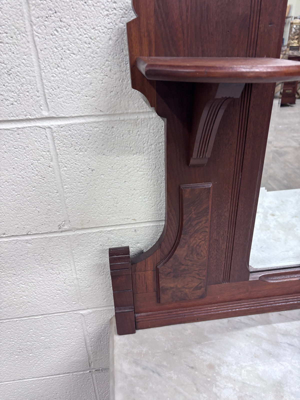Antique Late 1800s Victorian Eastlake Marble Top Walnut Dresser