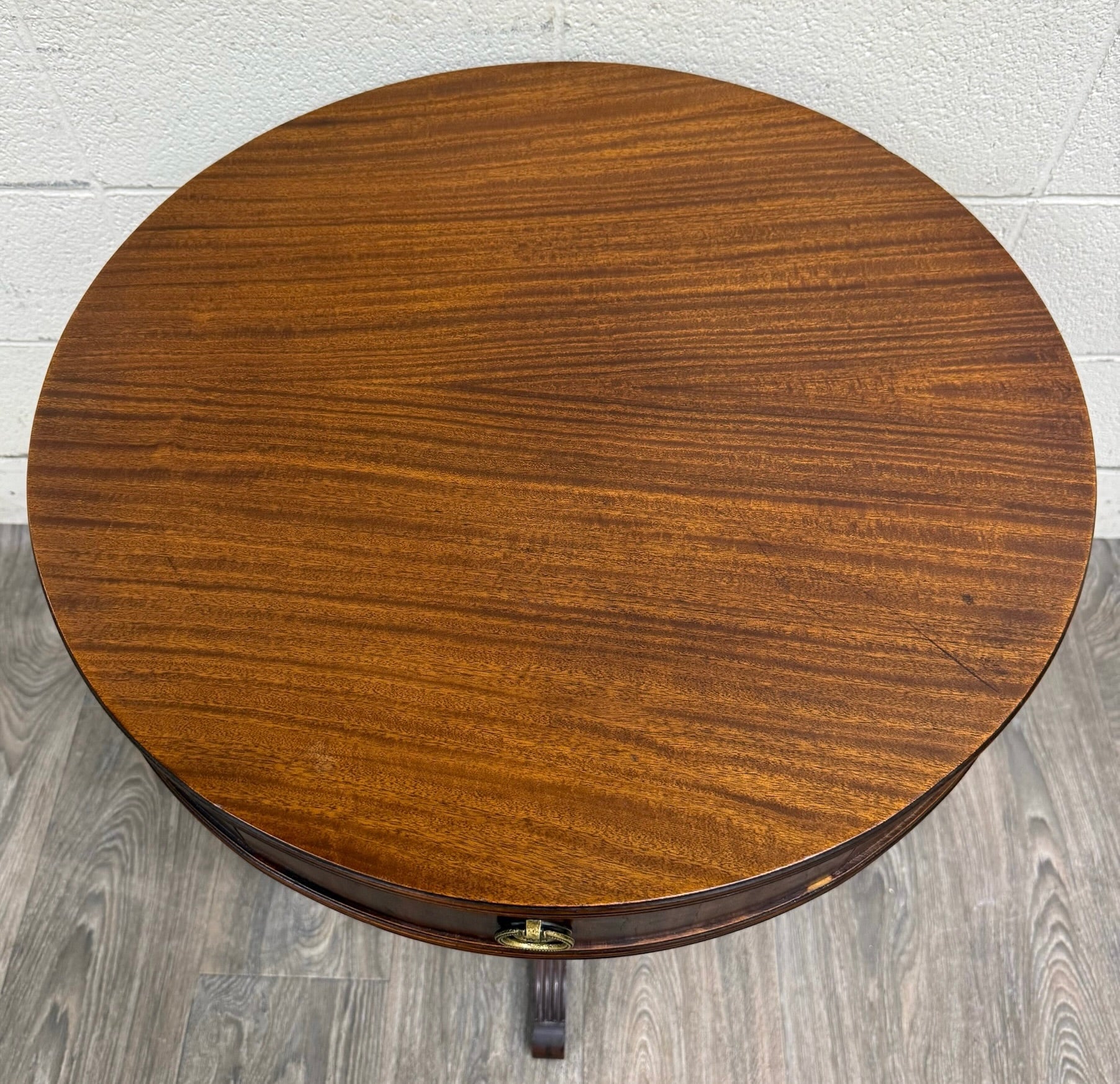 Vintage Imperial Furniture All Mahogany Drum Table End Table Lamp Table