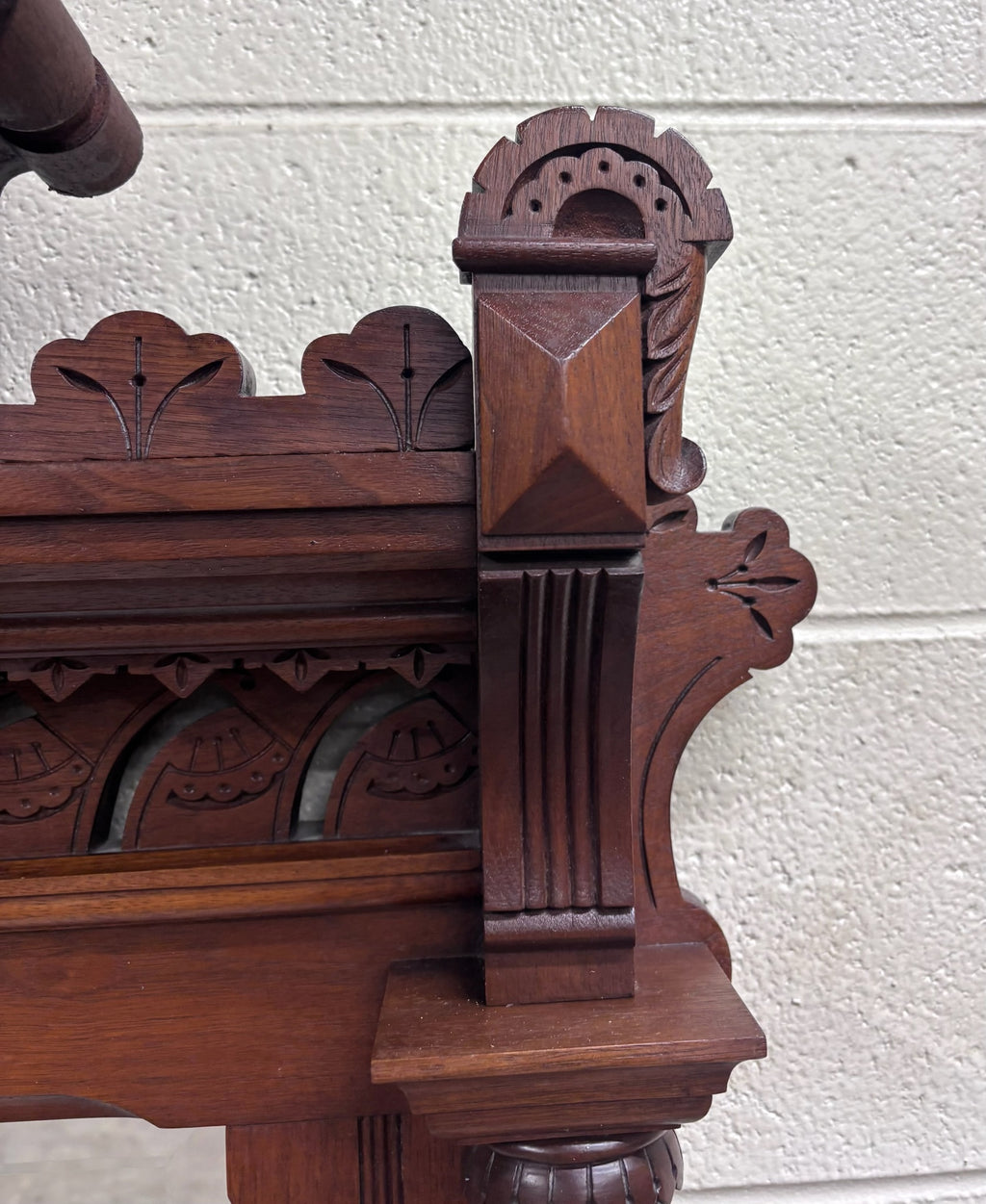 Antique Late 1800s Victorian Eastlake Marble Top Walnut Dresser