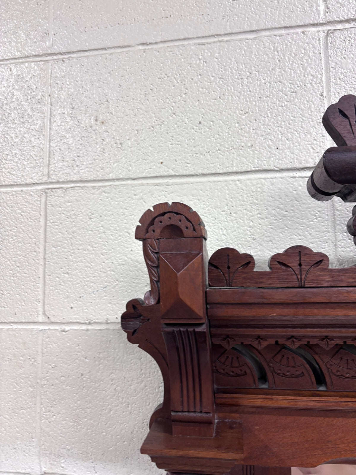 Antique Late 1800s Victorian Eastlake Marble Top Walnut Dresser