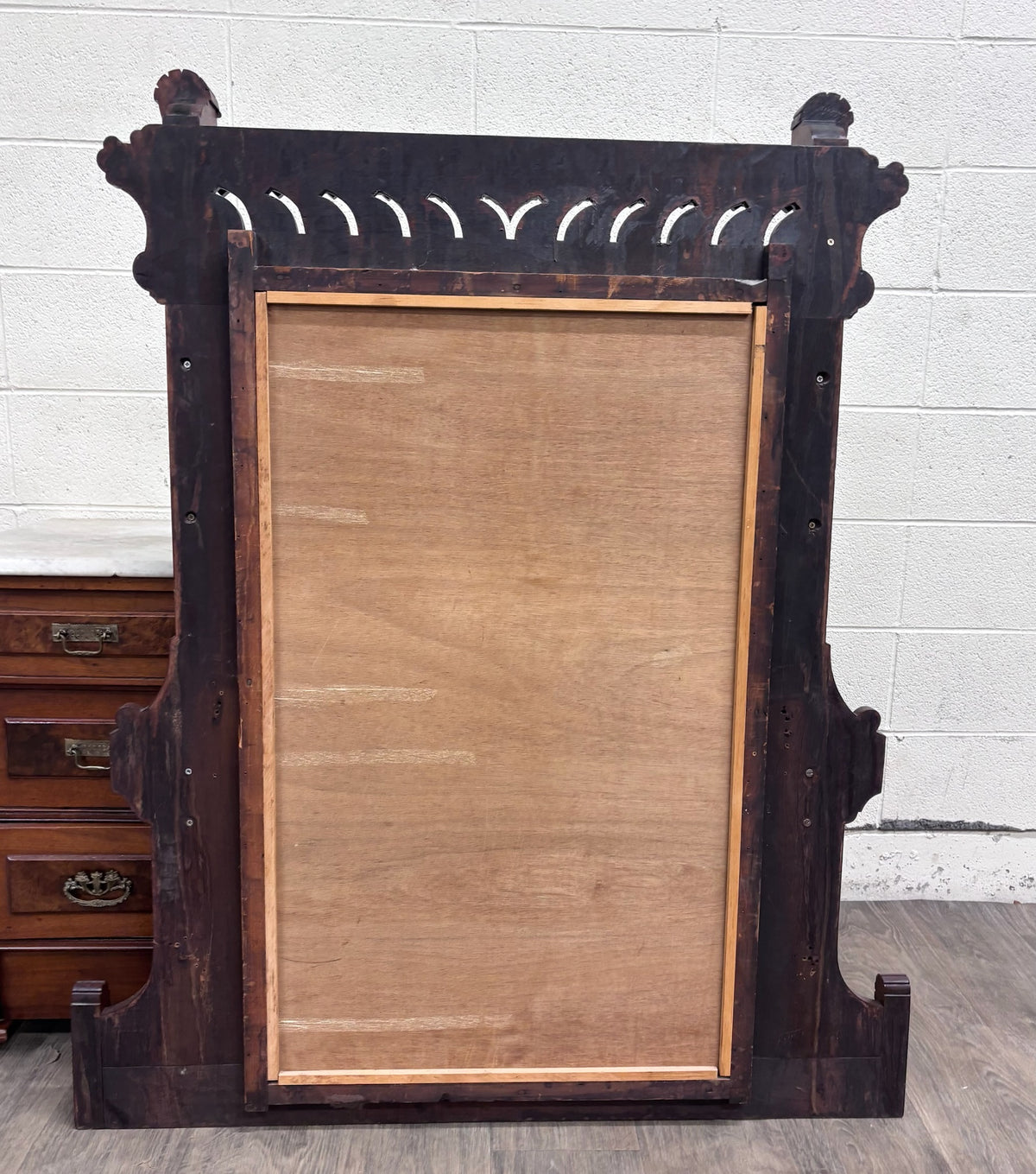 Antique Late 1800s Victorian Eastlake Marble Top Walnut Dresser
