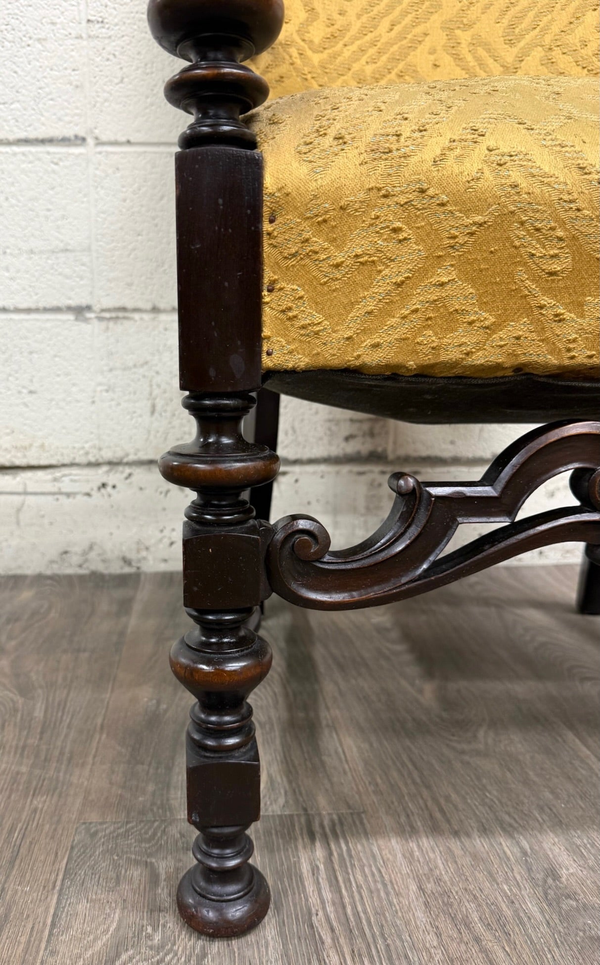 Vintage Spanish Revival Renaissance Revival Walnut Armchair