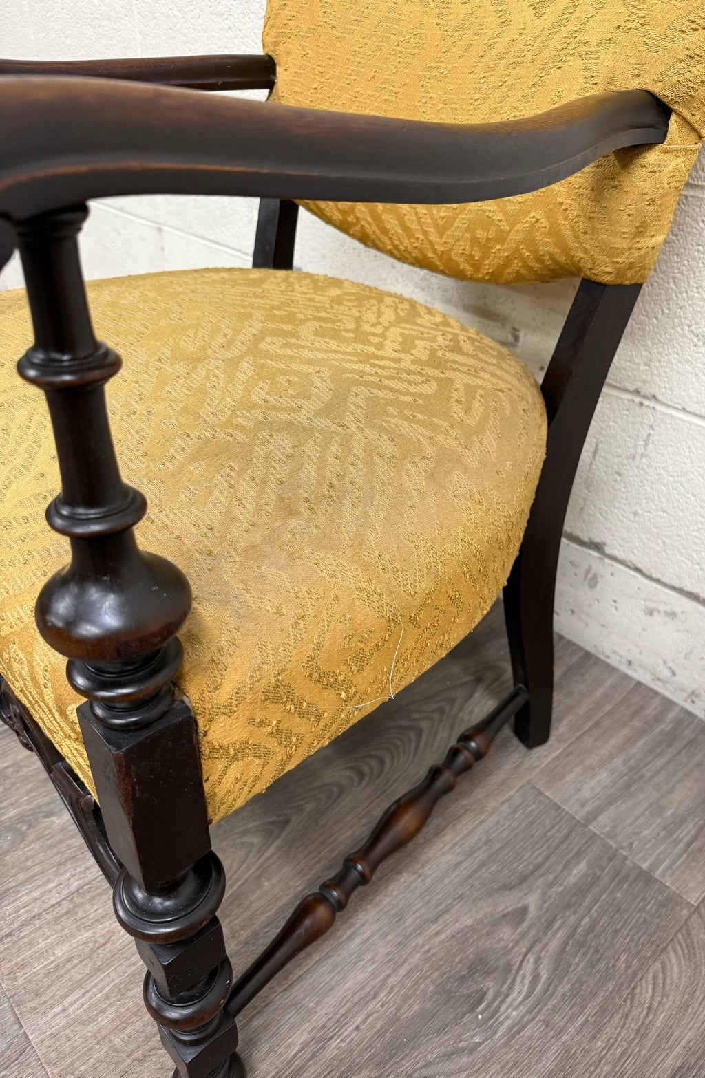 Vintage Spanish Revival Renaissance Revival Walnut Armchair
