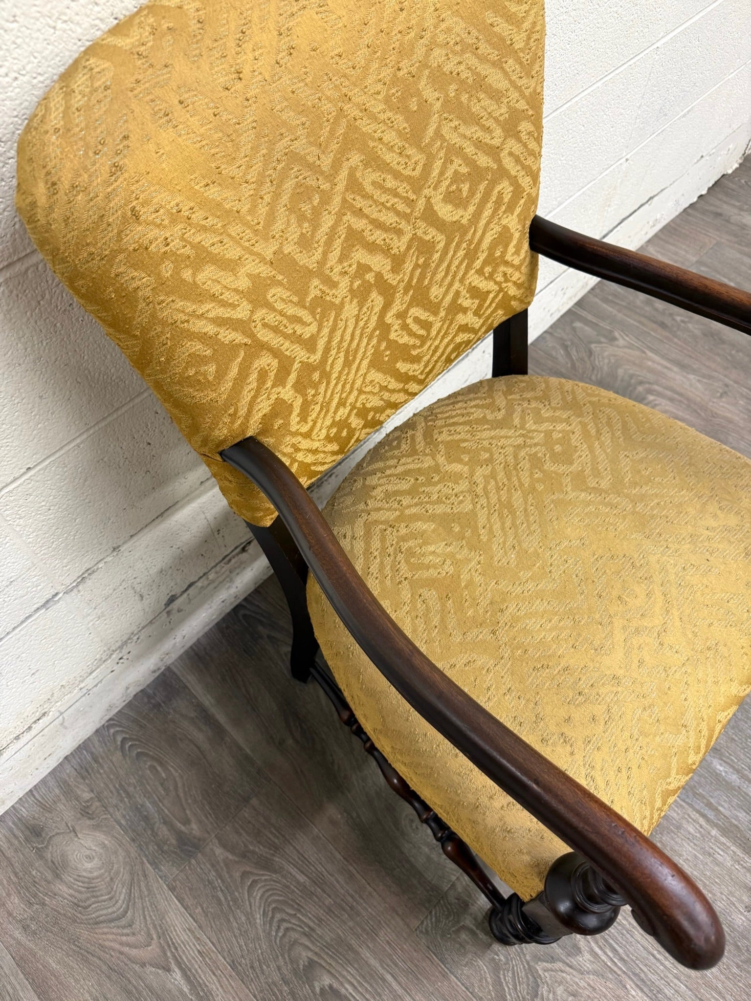 Vintage Spanish Revival Renaissance Revival Walnut Armchair