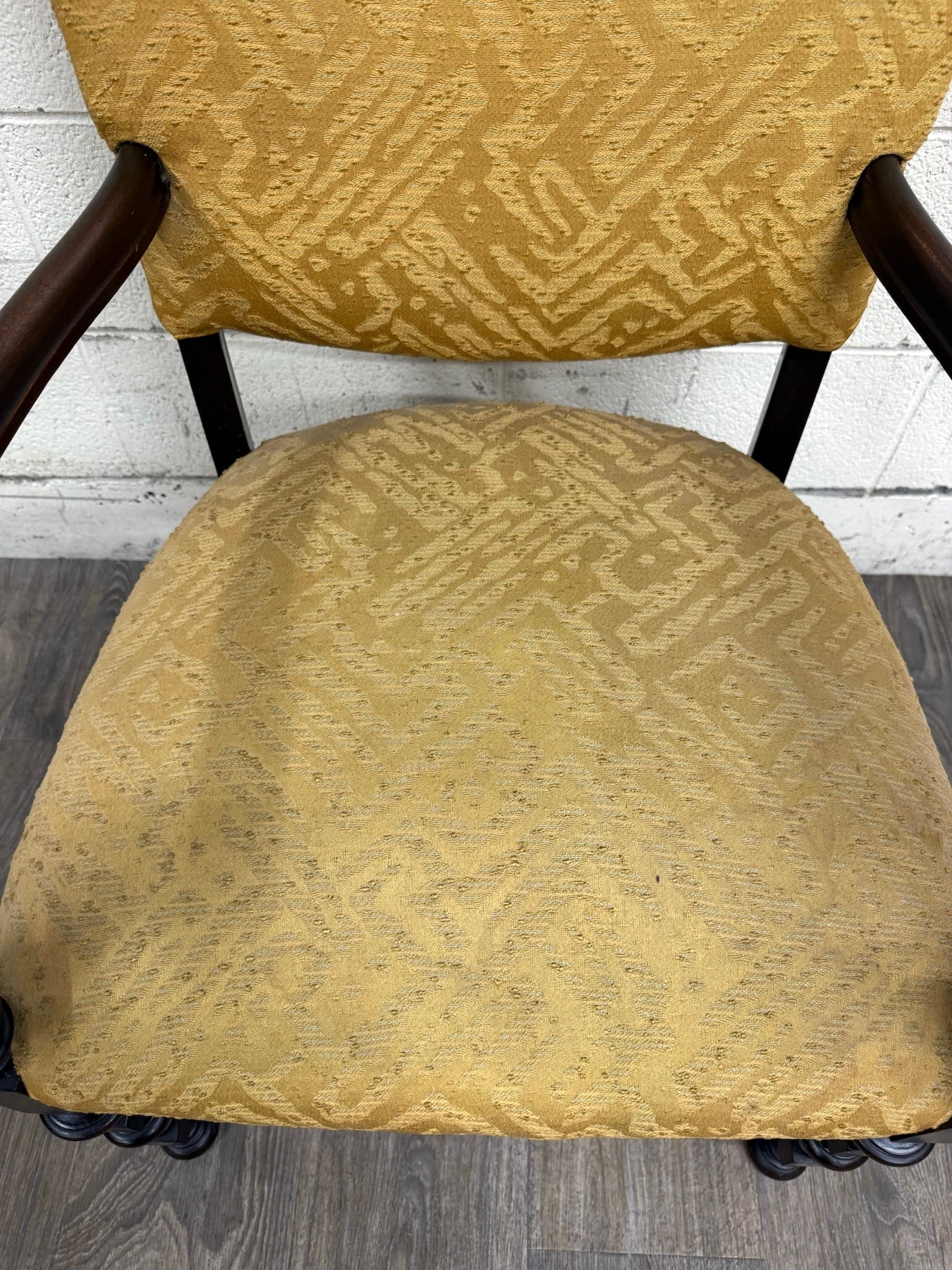 Vintage Spanish Revival Renaissance Revival Walnut Armchair