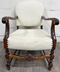 Vintage Spanish Revival Walnut Armchair