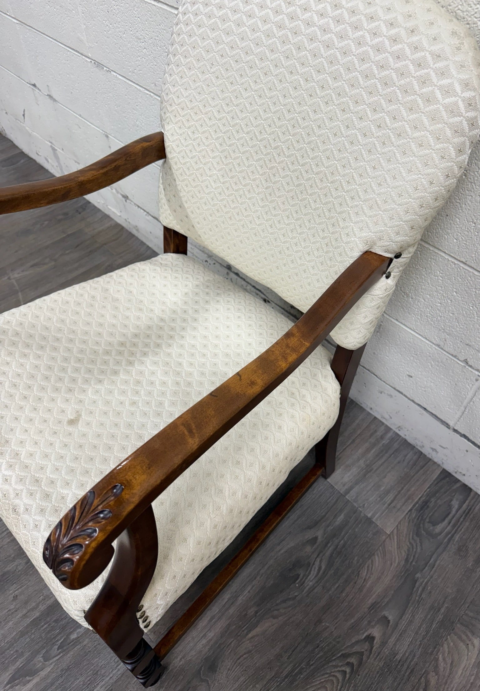 Vintage Spanish Revival Walnut Armchair