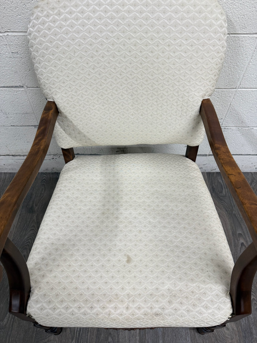 Vintage Spanish Revival Walnut Armchair