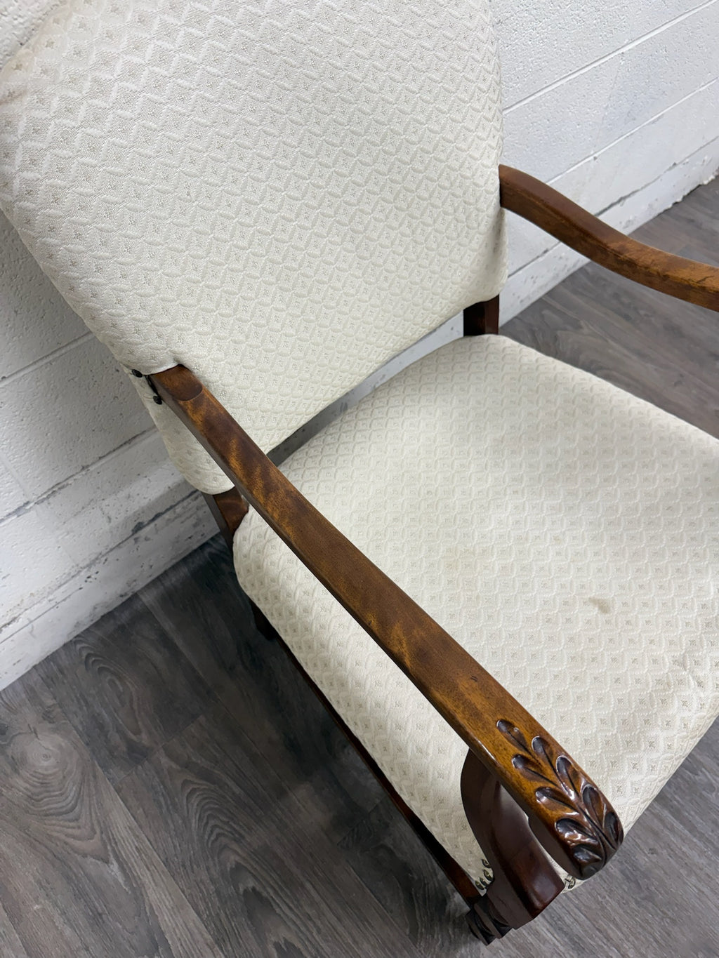 Vintage Spanish Revival Walnut Armchair