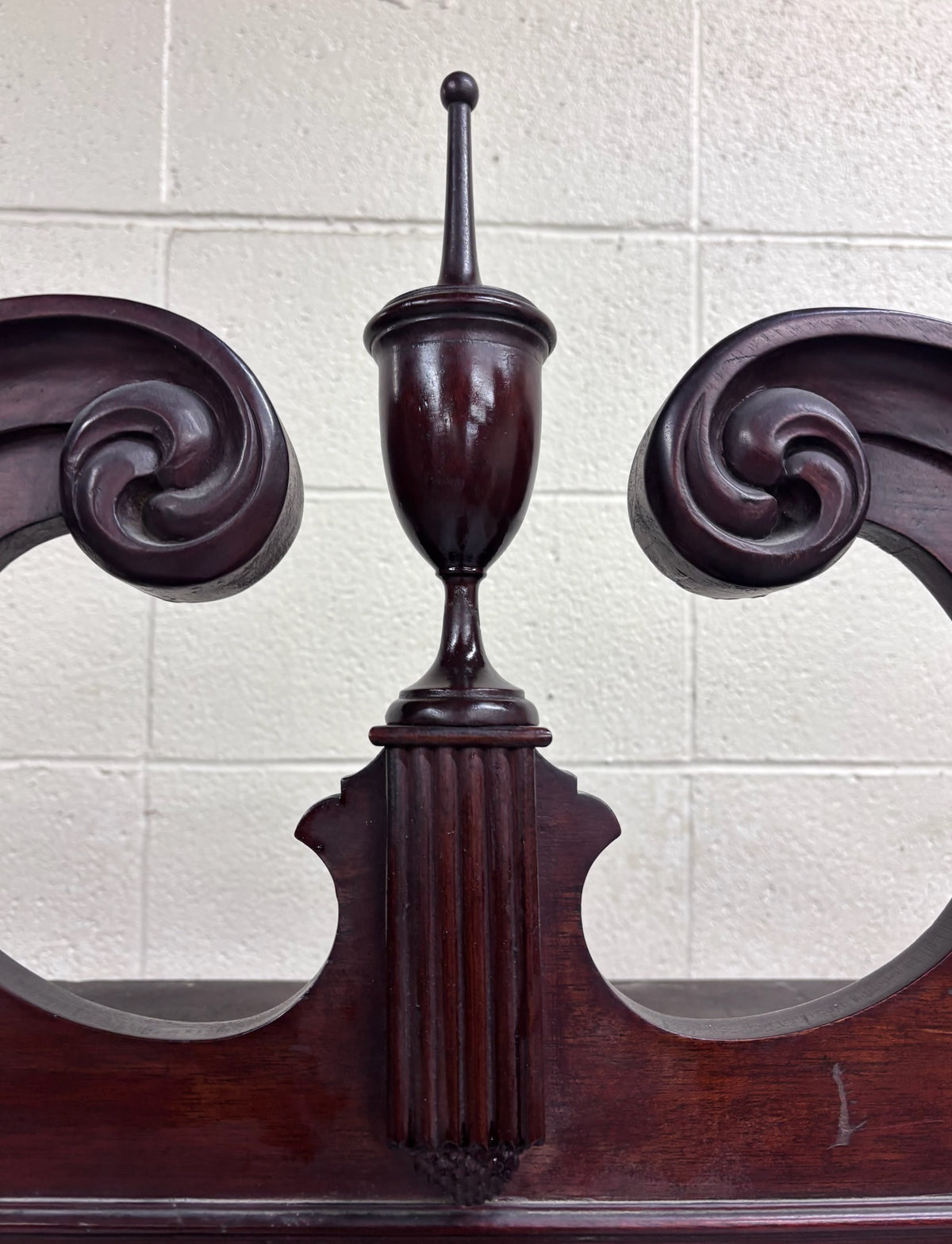 Antique Empire Flame Mahogany Secretary Desk and Bookcase