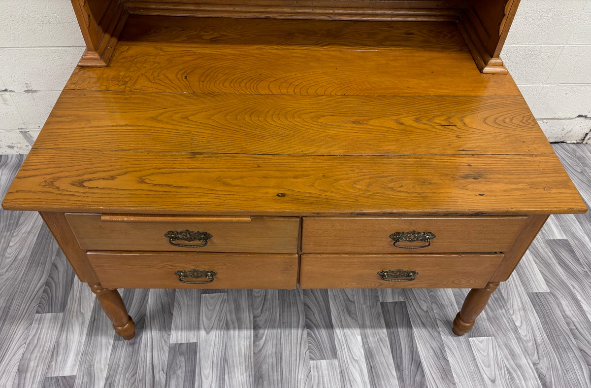 Antique Victorian Possum Belly Baker’s Cabinet with Eagle Crest