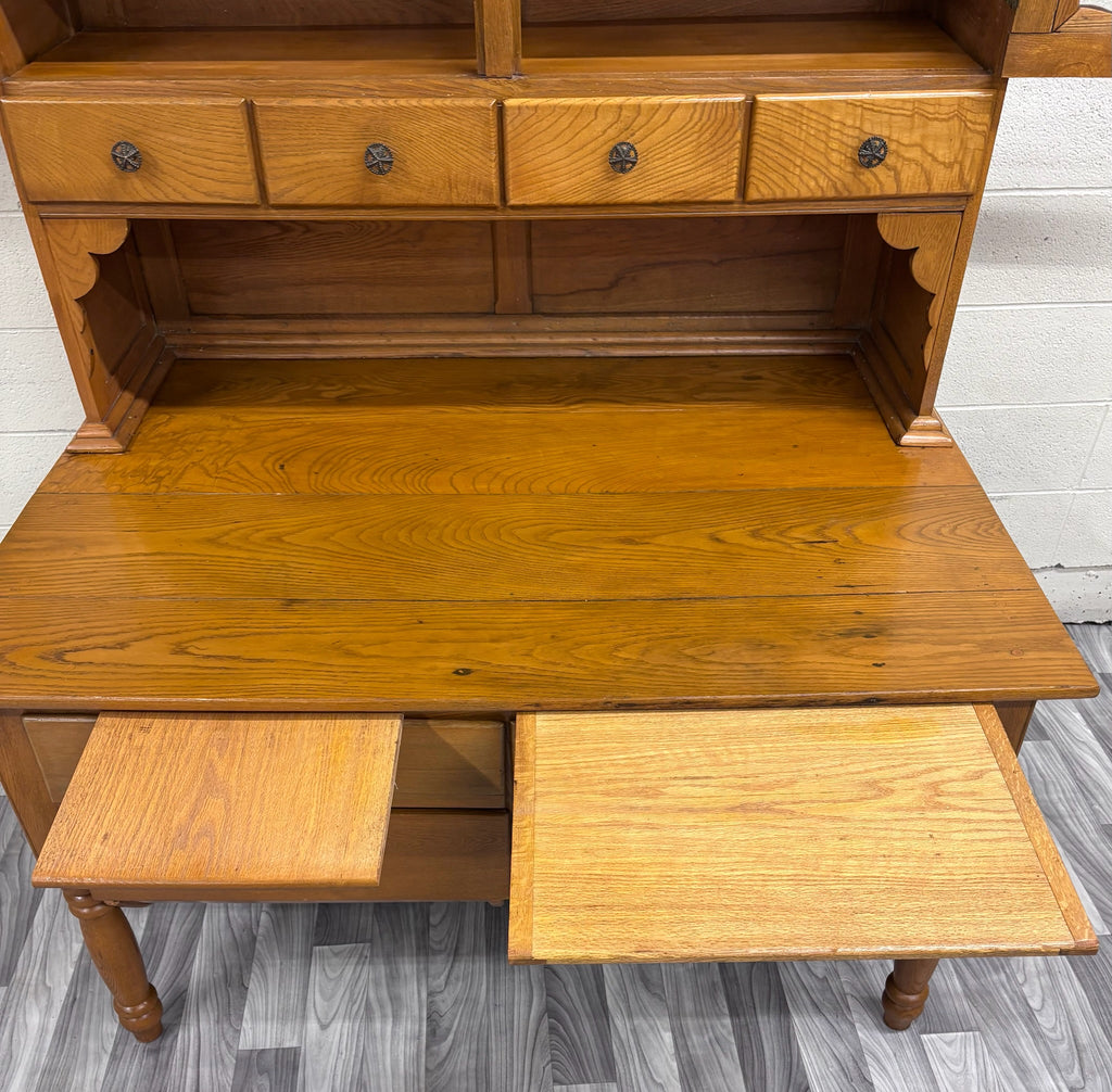 Antique Victorian Possum Belly Baker’s Cabinet with Eagle Crest
