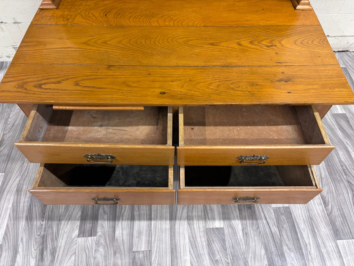 Antique Victorian Possum Belly Baker’s Cabinet with Eagle Crest