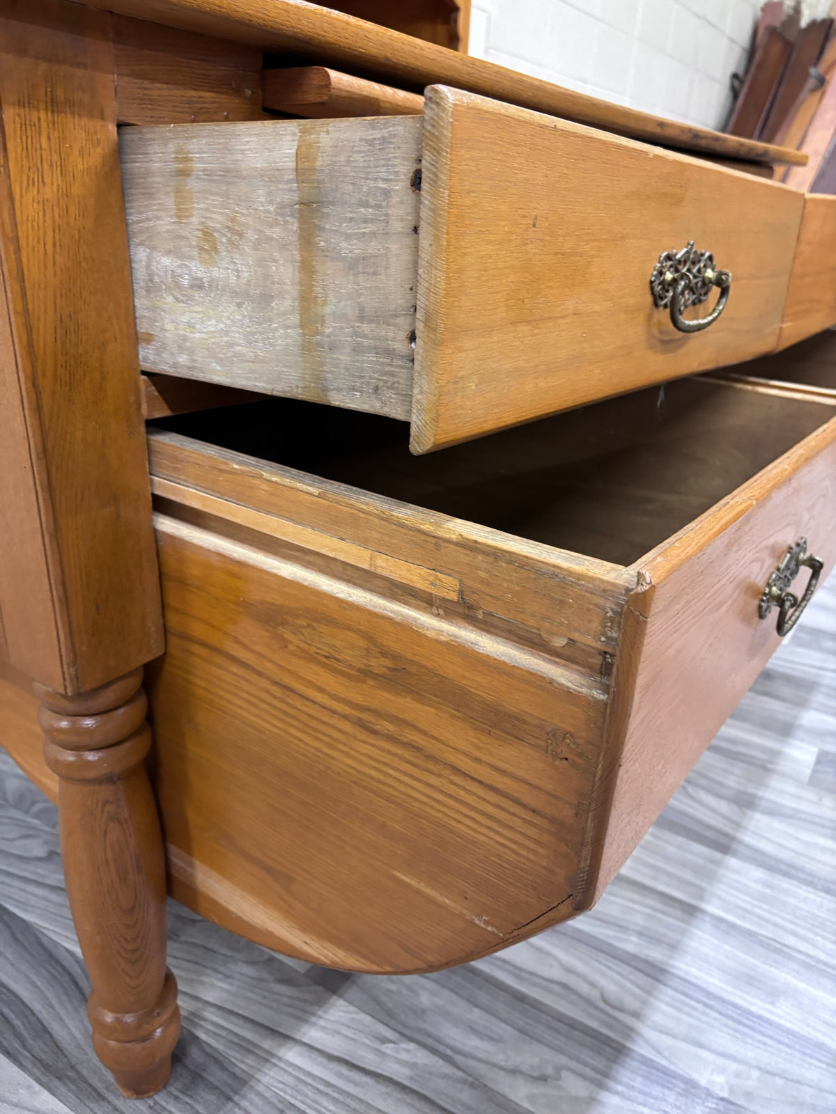 Antique Victorian Possum Belly Baker’s Cabinet with Eagle Crest