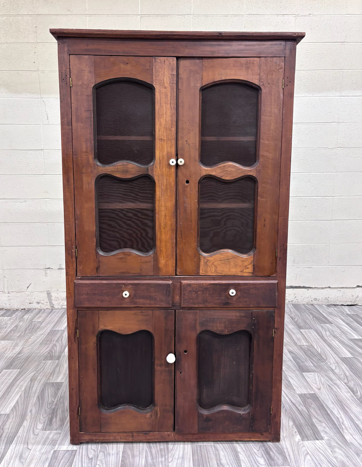 Antique c. 1870-1900 American Primitive Country Pie Safe Cupboard