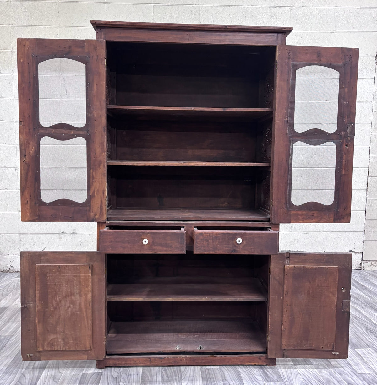 Antique c. 1870-1900 American Primitive Country Pie Safe Cupboard