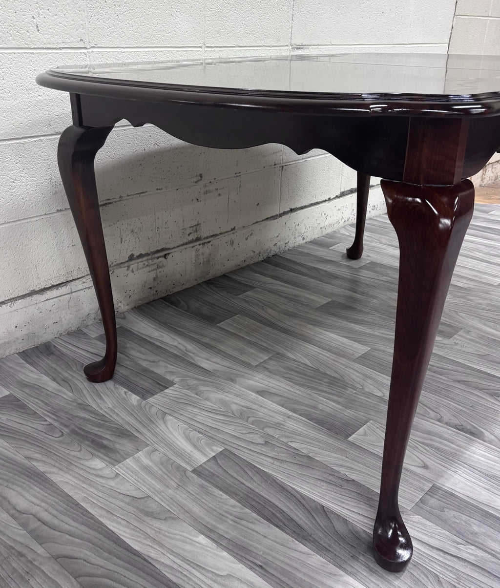 Vintage Pennsylvania House Queen Anne Style Cherry Wood Extension Dining Table