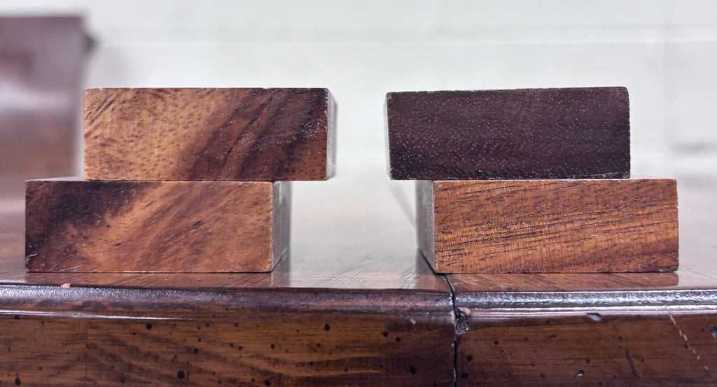 Vintage Solid Wood Square Napkin Rings - Set of 4