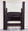 Antique Twin Size Victorian Cannonball Finial Spool & Bobbin Four Poster Bed