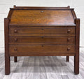 Antique Cron-Kills Co. Arts & Crafts Mission Tiger Oak Secretary Desk