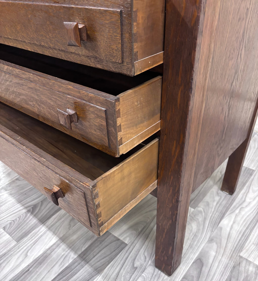 Antique Cron-Kills Co. Arts & Crafts Mission Tiger Oak Secretary Desk