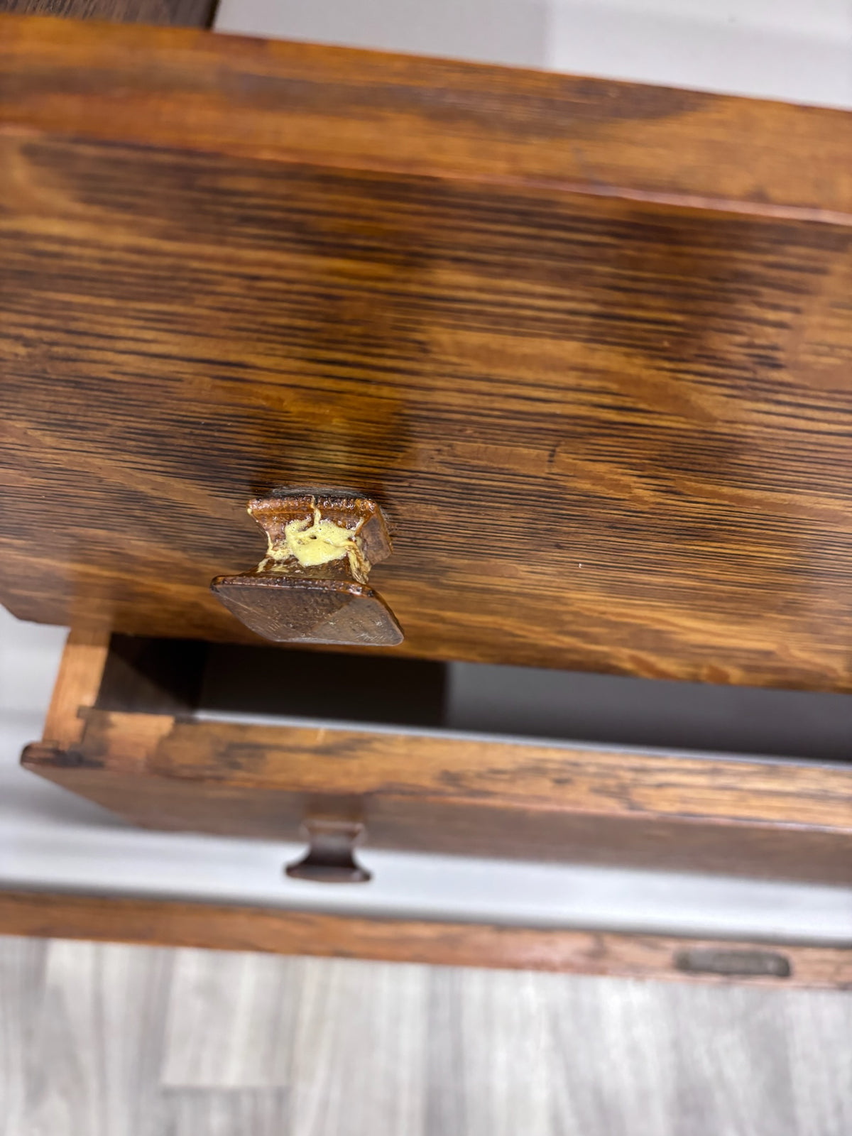 Antique American Mission Arts & Crafts Tiger Oak Sideboard Buffet Console