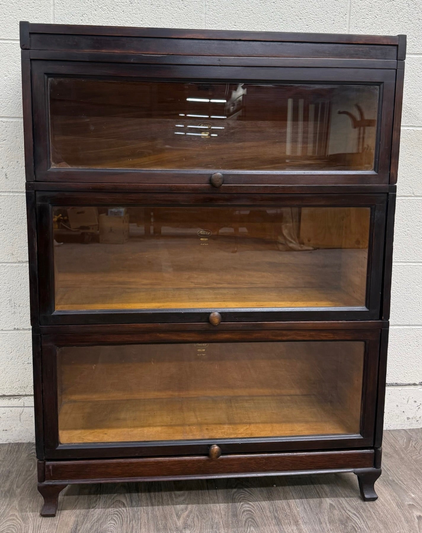 Antique Macey Barrister Bookcase Lawyer Bookcase
