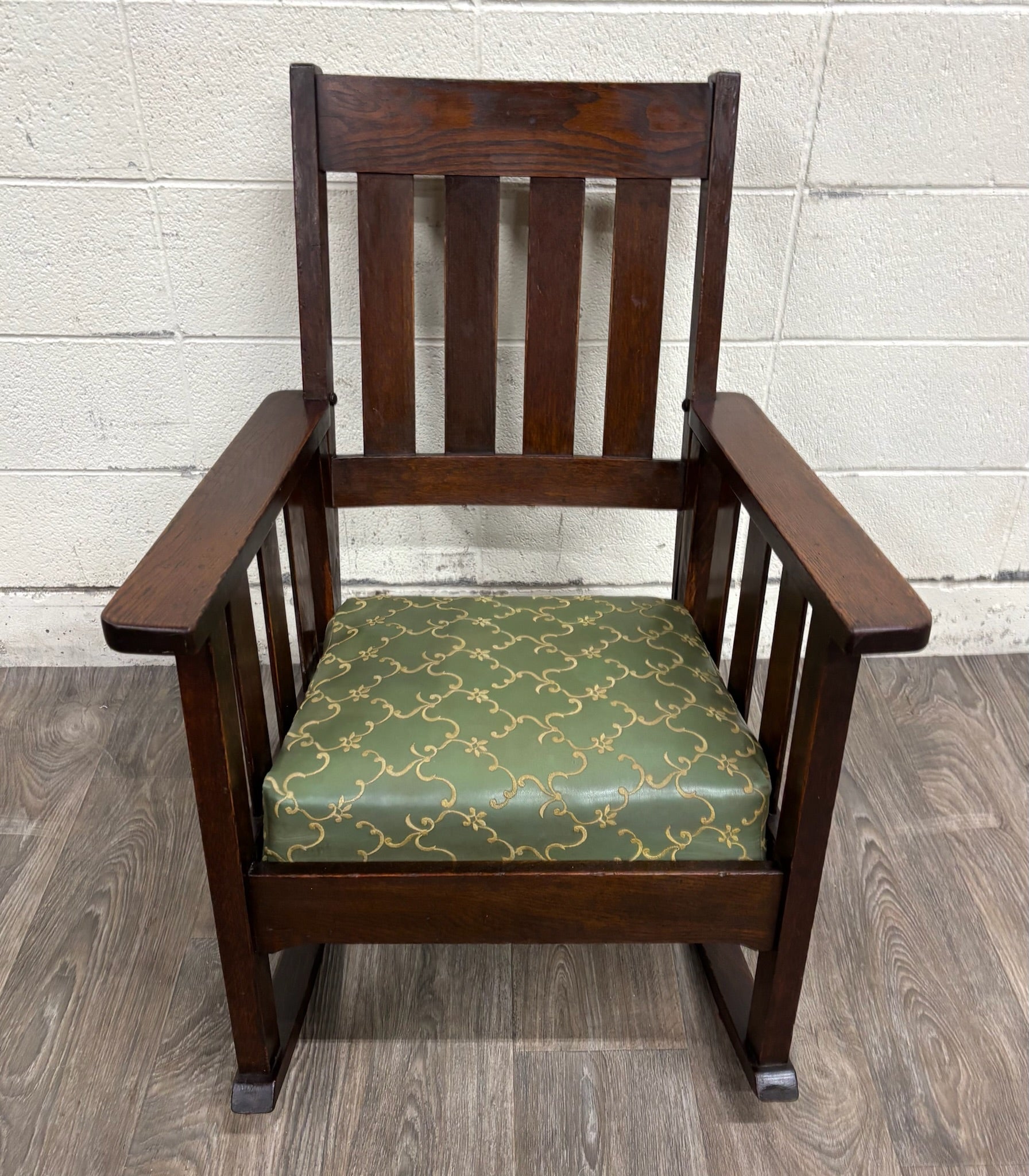 Antique American Arts & Crafts Mission Oak Rocking Chair