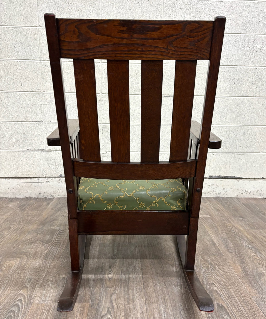 Antique American Arts & Crafts Mission Oak Rocking Chair