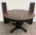 Antique Arts & Crafts Mission Quarter Sawn Oak Pedestal Dining Table